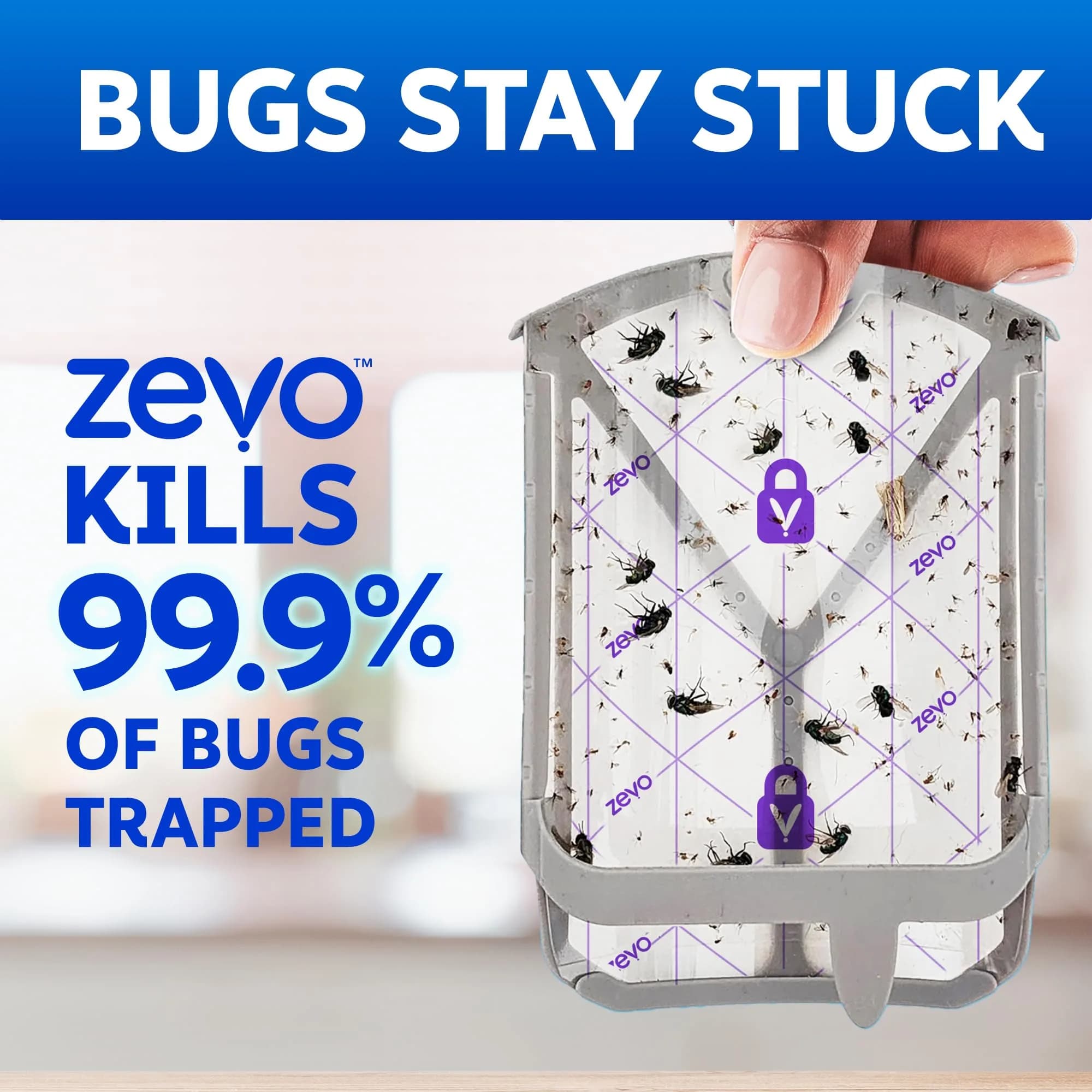 ZEVO Flying Insect Trap Refill Cartridges for Fruit Flies & Gnats, 6 Count | Continuous 24/7 Indoor Pest Control - view 7