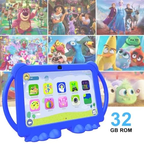 HOTTABLET Kids Tablet 7 inch Android 12.0, 4GB RAM, 32GB ROM, 1TB Expand, Parental Control, WiFi, Bluetooth, Dual Camera, Silicone Case thumbnail 6