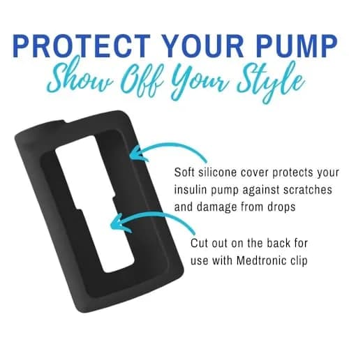 Sugar Medical Silicone Protective Cover for Medtronic MiniMed 630G/640G/670G/770G Insulin Pumps | Black, 1-Pack thumbnail 2