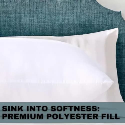 DaDa Bedding 20x28 Pillow Insert | Medium Firm, Premium Polyester, Support for Side & Back Sleepers thumbnail 2