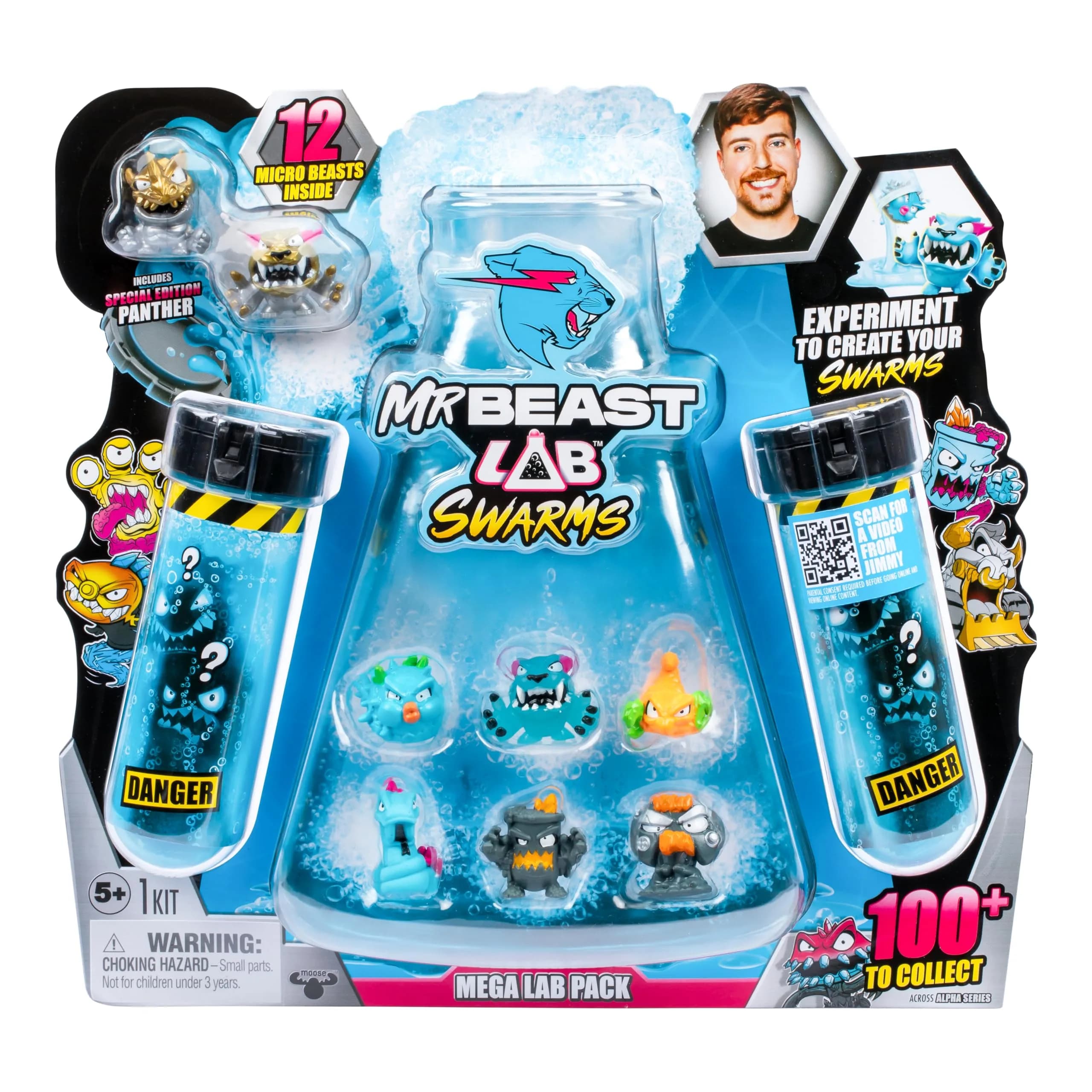 MRBEAST LAB Swarms Mega Lab Chaos Chomper 12 Pack | Special Edition Panther Toy Figures - main product image