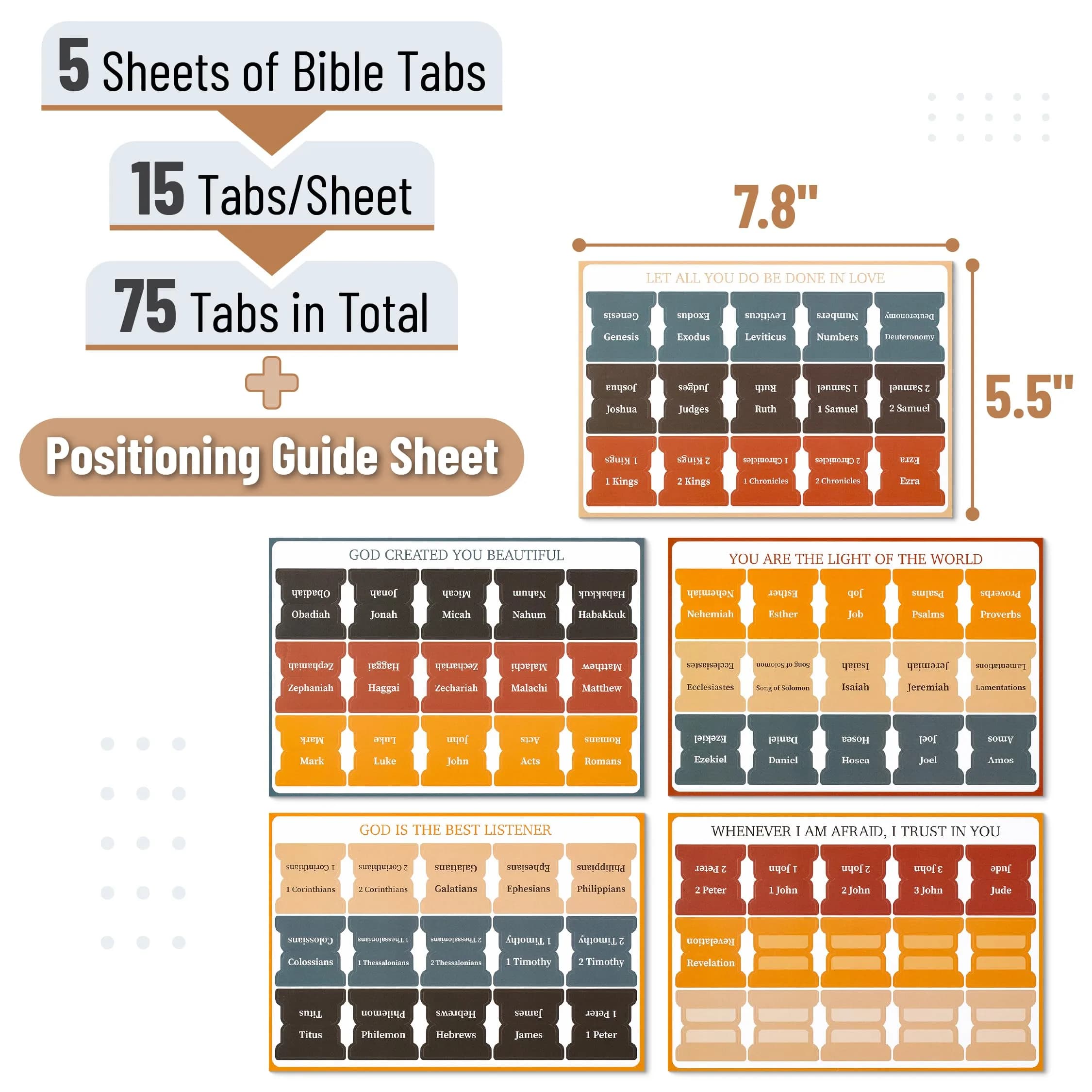 Mr. Pen Velvet Ember Bible Tabs (75 Tabs) | Organize Your Study with Elegant, Tearproof Labels - view 2