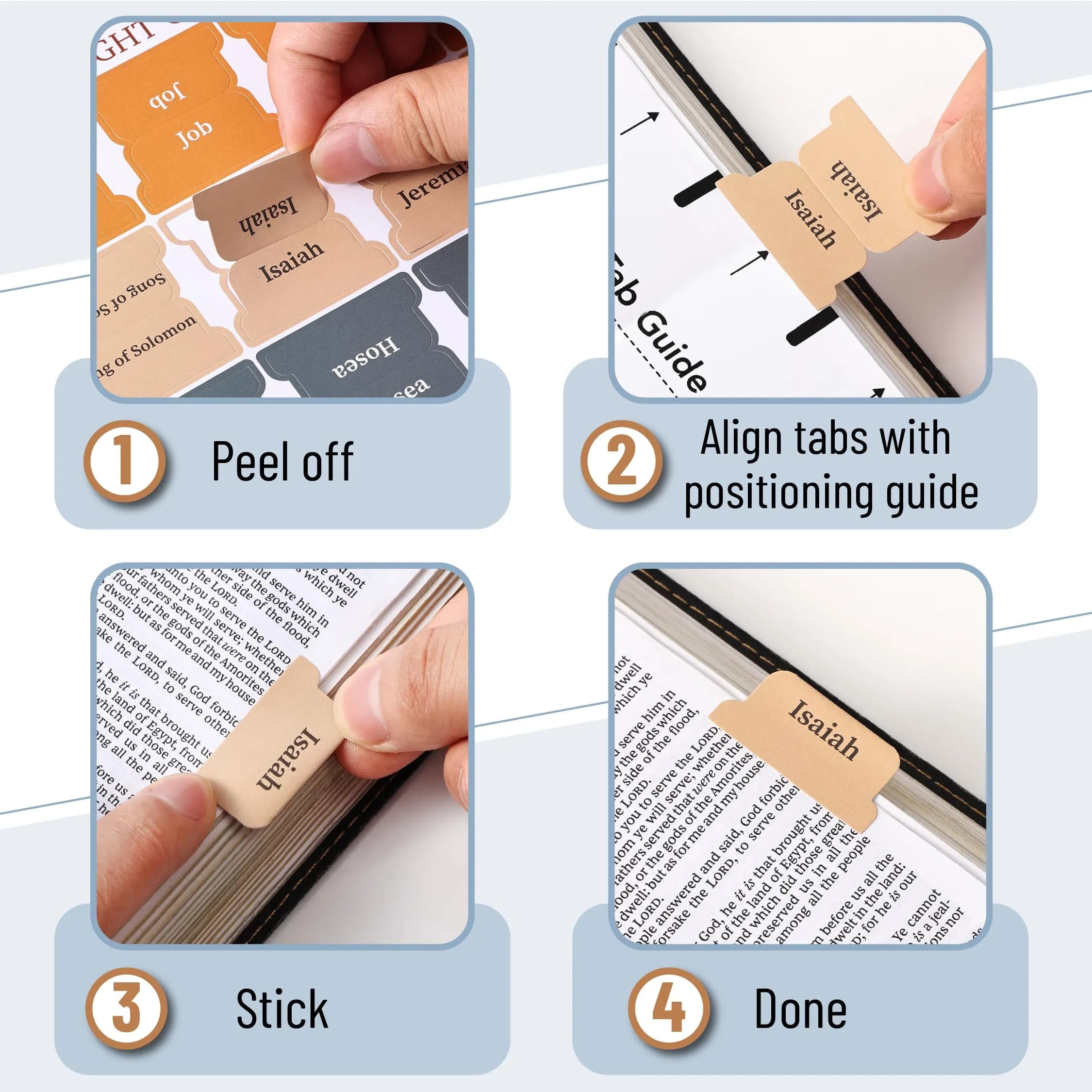 Mr. Pen Velvet Ember Bible Tabs (75 Tabs) | Organize Your Study with Elegant, Tearproof Labels - view 4