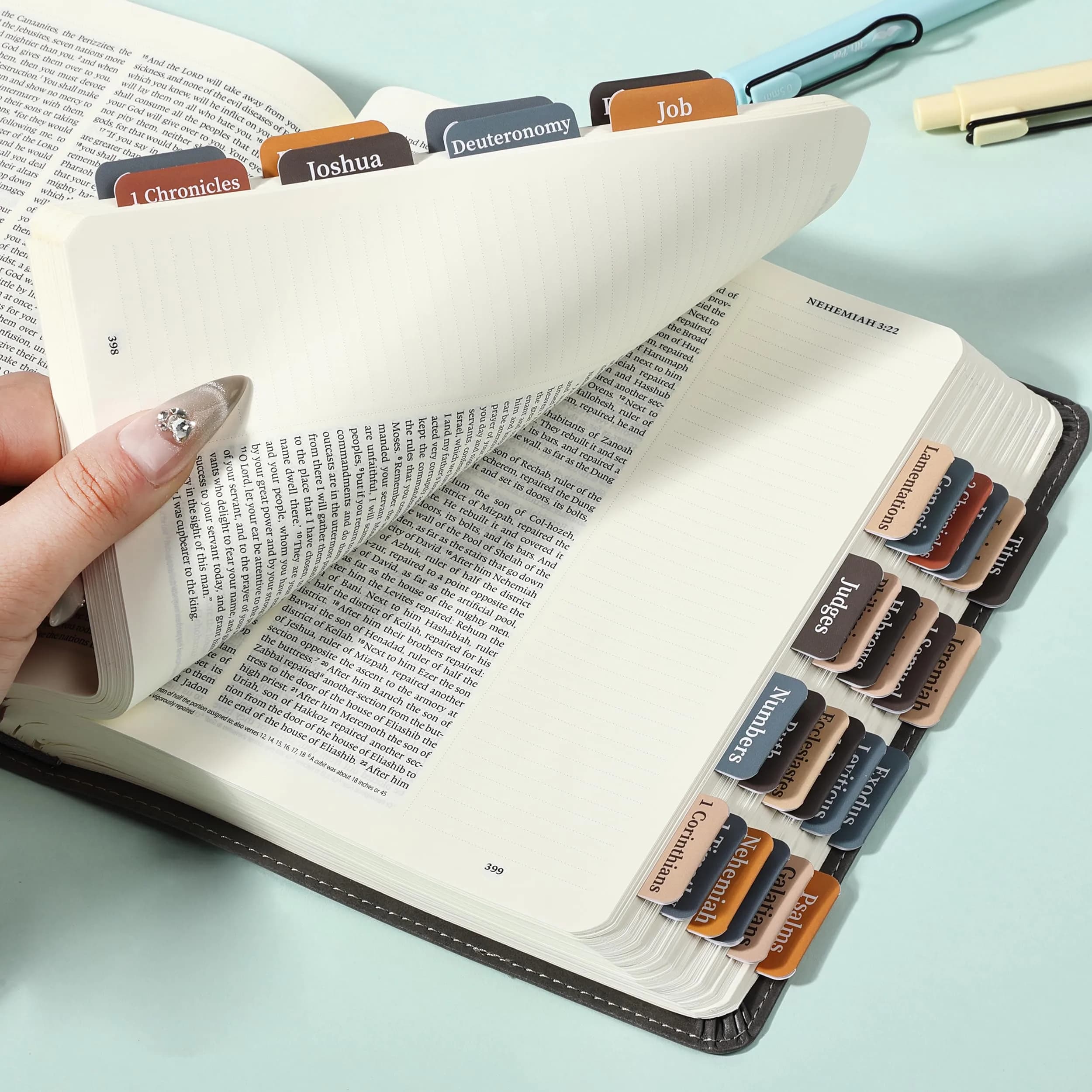 Mr. Pen Velvet Ember Bible Tabs (75 Tabs) | Organize Your Study with Elegant, Tearproof Labels - view 6