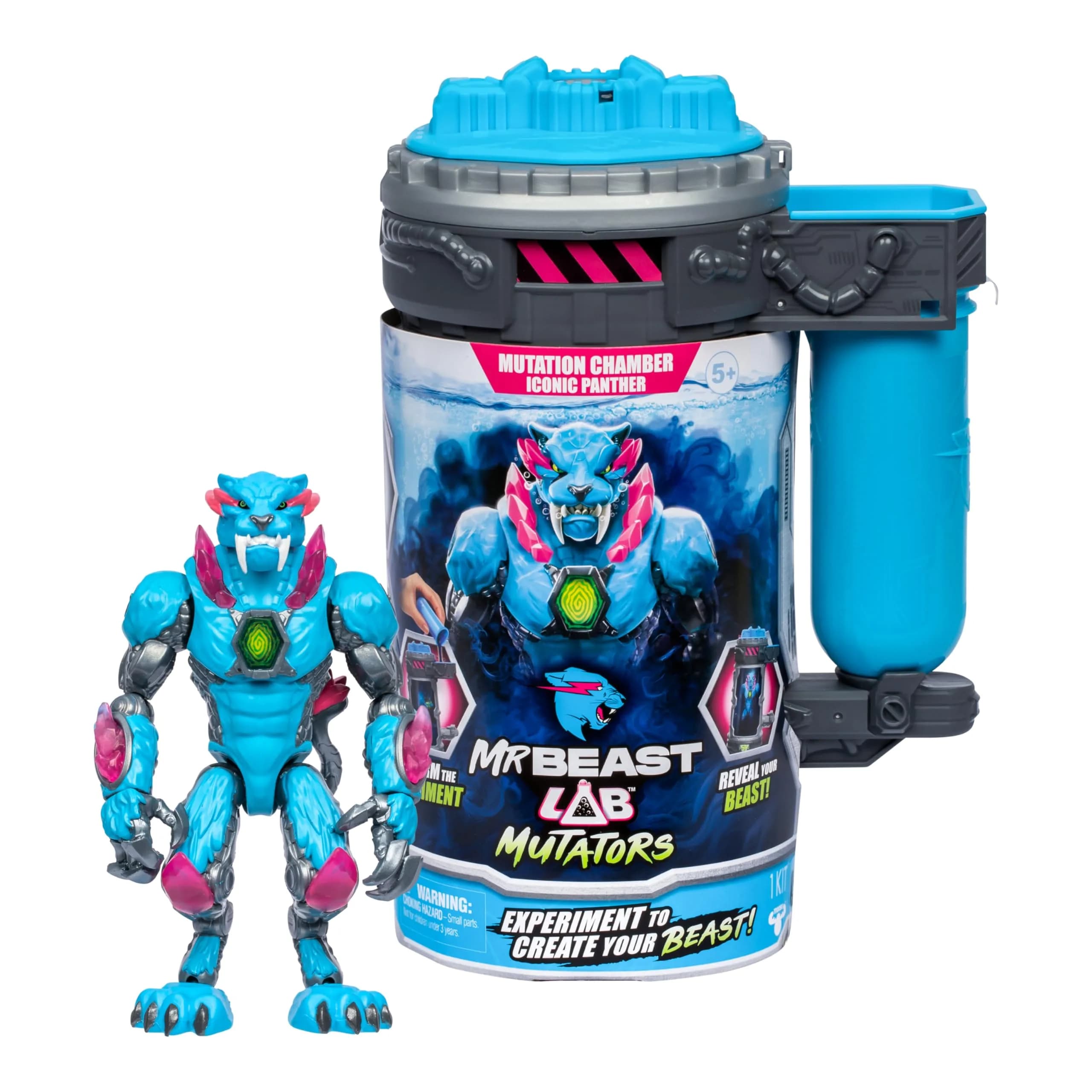 MRBEAST LAB Stealth Panther Mutator Action Figure 13cm (5.5 inches) | ASTM-Tested Toy for Kids 3-18 — Multicolor