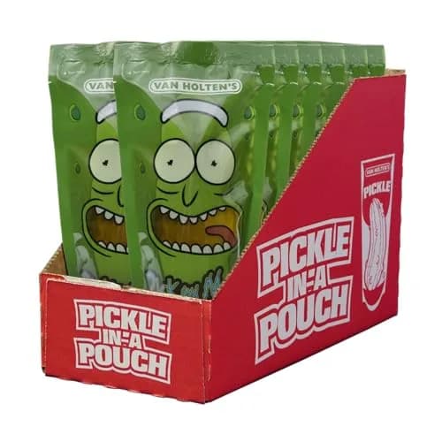 Van Holten's Pickles Pickle Rick Pouch 12 Pack | Gluten-Free, Kosher, Low Carb, Homegrown in Wisconsin thumbnail 1