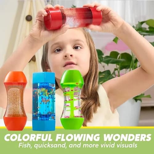 JOYIN 4-Pack Fidget Tubes for Kids | Sensory Stress Relief Toy, Autism Calming, Classroom Supplies, Back to School Gift (Small, Silicone, Multi) thumbnail 4