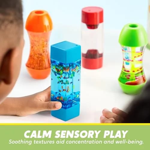 JOYIN 4-Pack Fidget Tubes for Kids | Sensory Stress Relief Toy, Autism Calming, Classroom Supplies, Back to School Gift (Small, Silicone, Multi) thumbnail 3