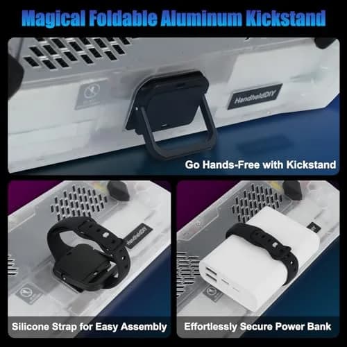 HandheldDIY Cooling Modcase for ROG Ally | Heat Management Shell with Kickstand & Nameplate (Translucent, 98g) thumbnail 5