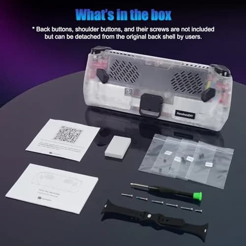HandheldDIY Cooling Modcase for ROG Ally | Heat Management Shell with Kickstand & Nameplate (Translucent, 98g) thumbnail 6