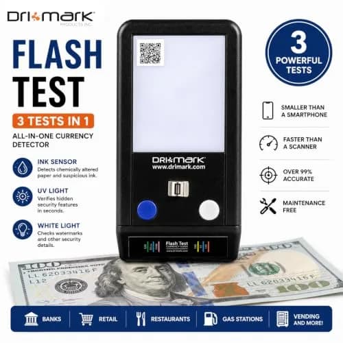 Dri Mark Counterfeit Bill Detector 4 Pack | Fast Watermark, Ink & UV Tests for Retail (70-120 chars) thumbnail 7