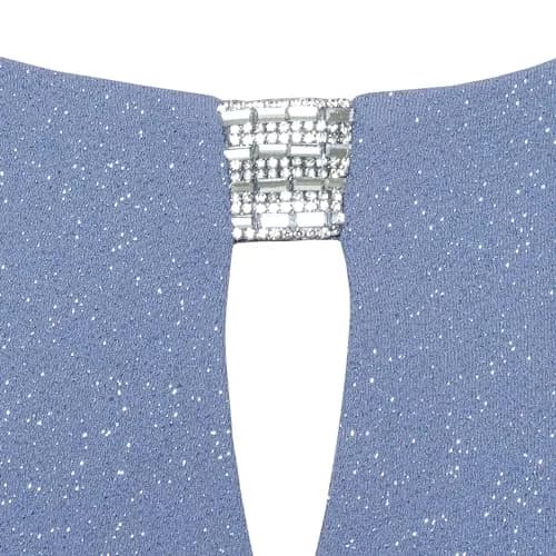 S.L. Fashions Women's Short Bolero Jacket Dress with Embellished Cutout (Petite and Regular Sizes), Periwinkle, 6P | Elegant Two-Piece Ensemble thumbnail 3