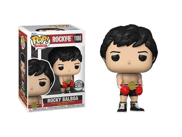 Funko Pop Rocky 45th Anniversary + Protector: Pop! Movies Vinyl Figure (Gift Set Bundled with ToyBop Box Protector Collector Case) (Specialty Series Rocky Balboa Gold Belt Black Shorts) | 3¾ Inch Collectible - main product image
