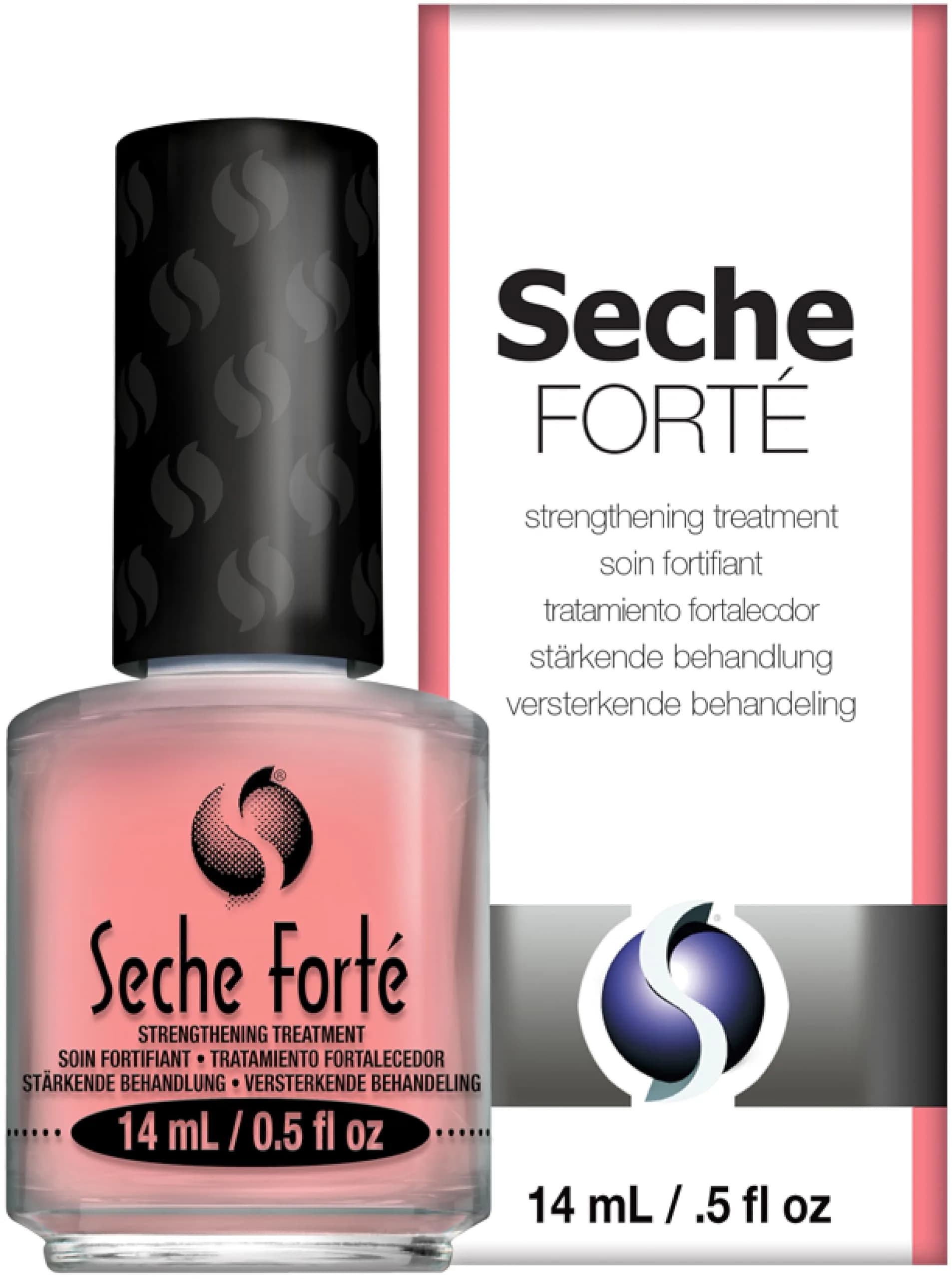 Seche Forte Strengthening Treatment Base Coat with Biotin & Bamboo 15ml (0.5 fl oz) | Professional Nail Reinforcement - main product image