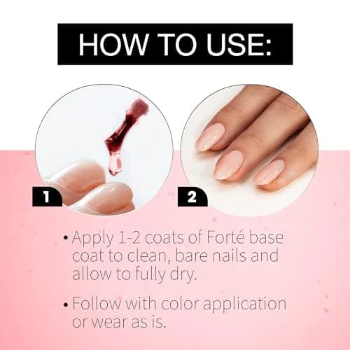 Seche Forte Strengthening Treatment Base Coat with Biotin & Bamboo 15ml (0.5 fl oz) | Professional Nail Reinforcement thumbnail 5
