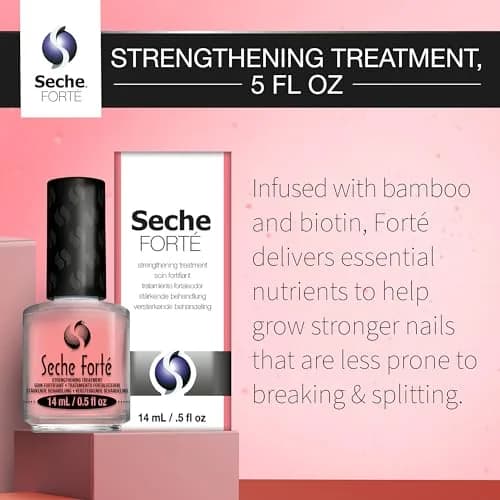 Seche Forte Strengthening Treatment Base Coat with Biotin & Bamboo 15ml (0.5 fl oz) | Professional Nail Reinforcement thumbnail 3