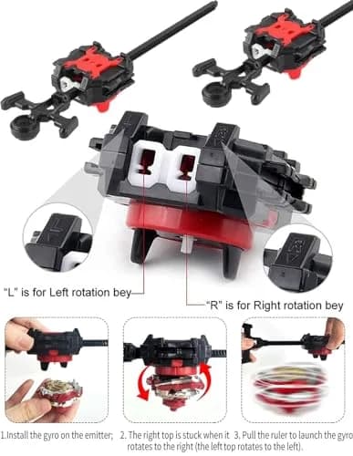 Absdcom Venom Diabolos B-145 Battling Tops Starter Set with Launcher | Educational Toy for Kids 6+ thumbnail 6