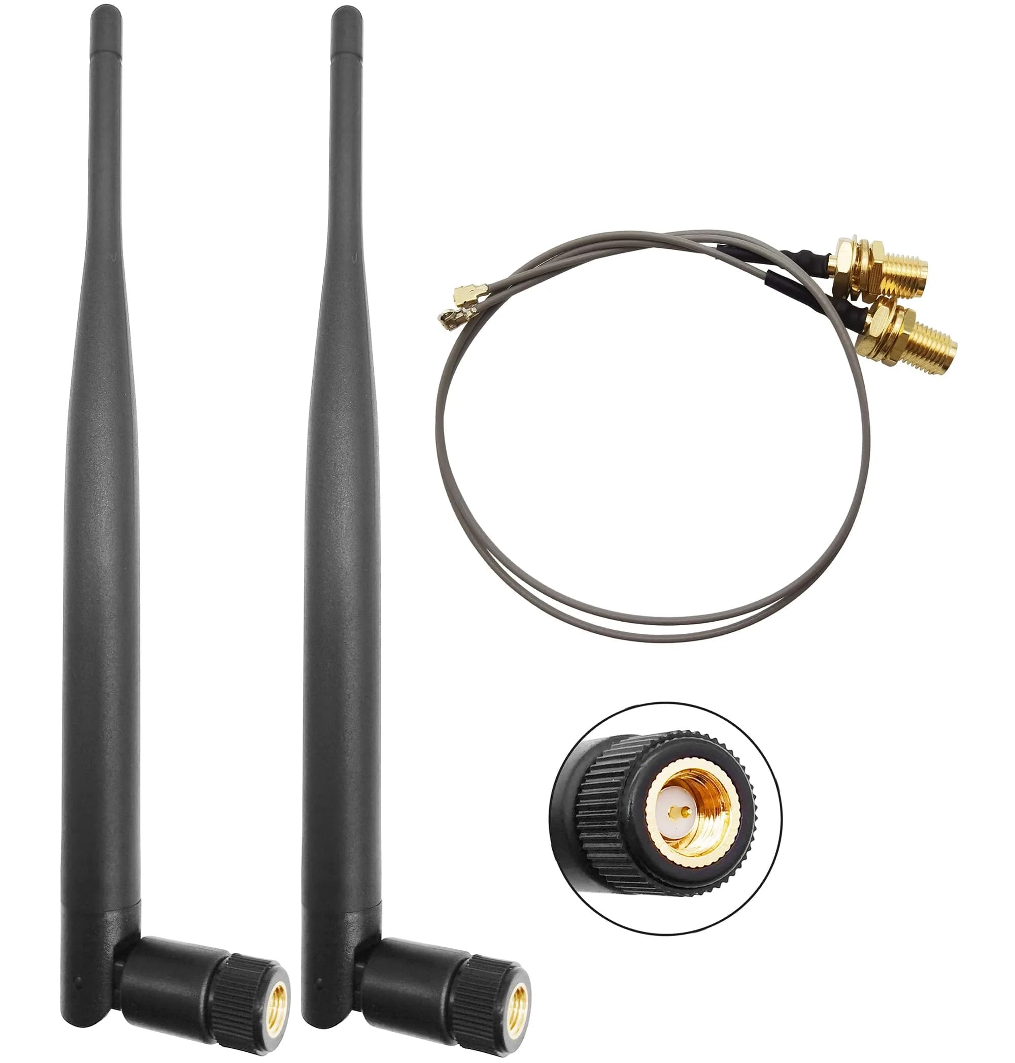 Tenmory 915MHz LoRa Antenna Indoor 3dBi Gain Omni SMA Male + U.FL MHF1 Cable | Ideal for IoT & LoRa Devices