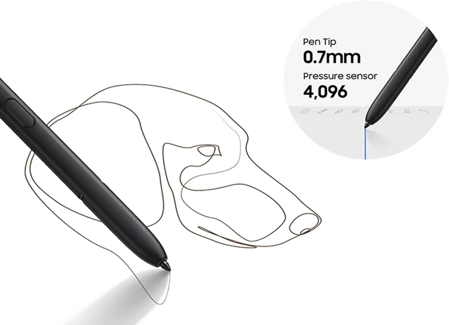Peixiong S24 Ultra S Pen Replacement for Samsung Galaxy S24 Ultra 5G, 4096 Pressure Levels, Dark Gray | Plastic Body, No Bluetooth - view 6