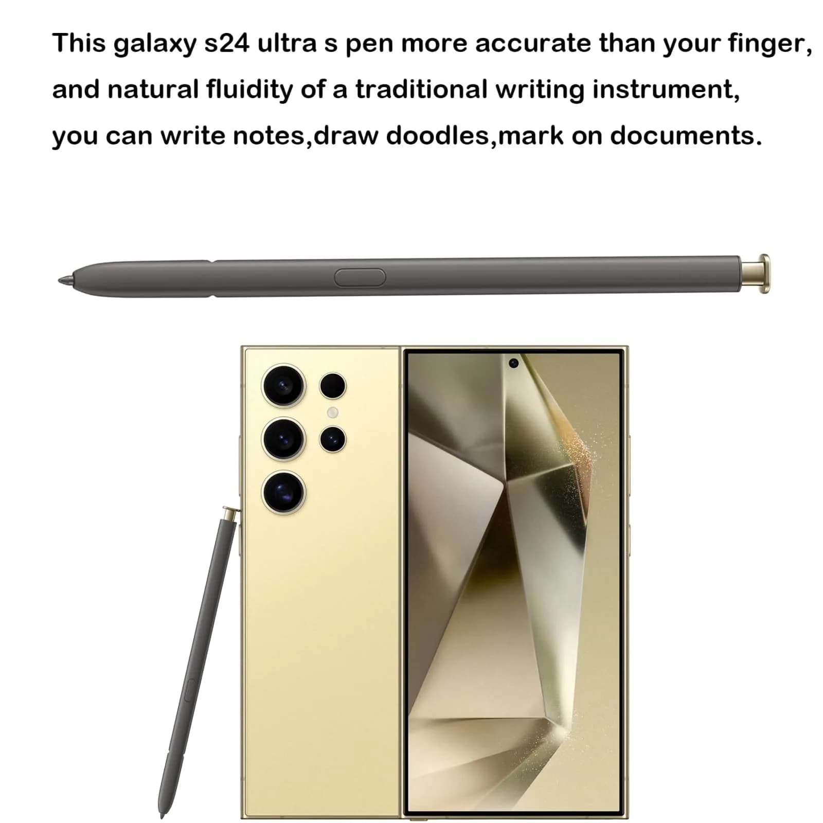 Alovexiong S24 Ultra S Pen for Samsung Galaxy S24 Ultra Stylus Pen Replacement, Gold | Compatible with Samsung Galaxy S24 Ultra - view 6