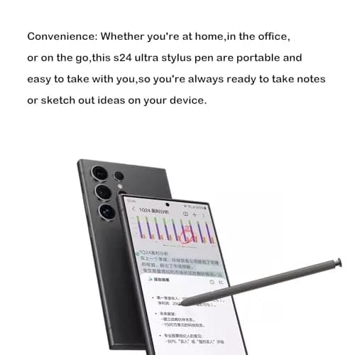 Alovexiong S24 Ultra S Pen Replacement Stylus for Samsung Galaxy S24 Ultra, Dark Gray | Precision Input Pen thumbnail 4
