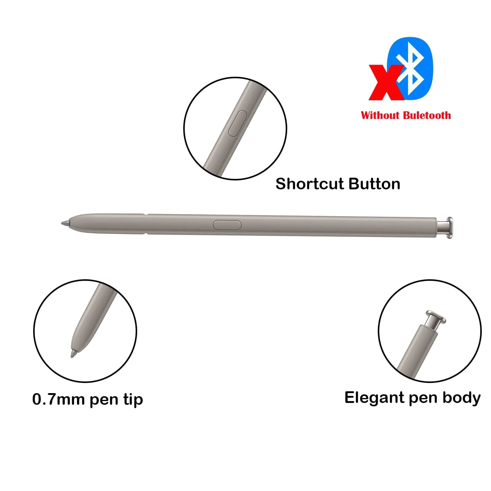 Alovexiong S24 Ultra S Pen Replacement Stylus for Samsung Galaxy S24 Ultra | Light Gray (1g) - view 2