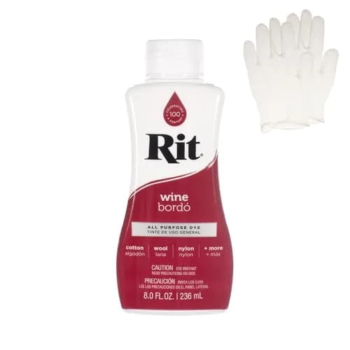 Craft County Liquid Fabric Dye Wine 222ml (8 oz) | Vibrant Color for Clothes & Home thumbnail 1