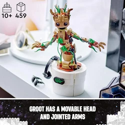 LEGO Marvel Dancing Groot 76297 Toy | Buildable Super Hero Playset with Interactive Dancing Function thumbnail 4