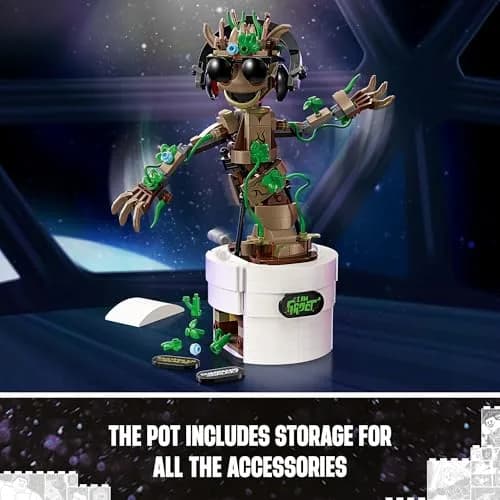 LEGO Marvel Dancing Groot 76297 Toy | Buildable Super Hero Playset with Interactive Dancing Function thumbnail 5