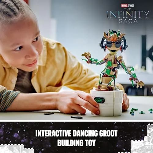 LEGO Marvel Dancing Groot 76297 Toy | Buildable Super Hero Playset with Interactive Dancing Function thumbnail 2