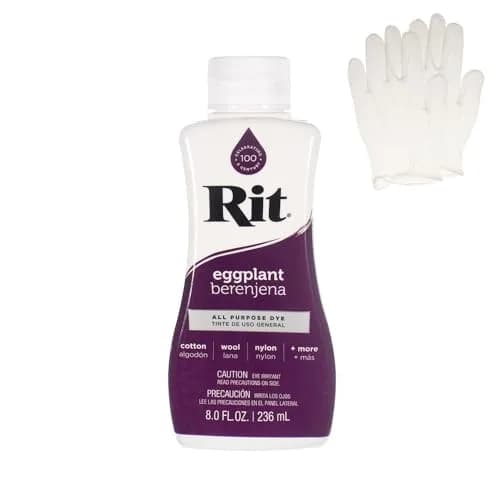 Rit Liquid Fabric Dye Eggplant 8 oz | All-Purpose Dye for Cotton, Rayon, Linen, Silk, Wool - main product image