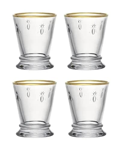 La Rochère Gold Rimmed Napoleon Bee Tumbler Set of 4 – 295ml (10 oz) | French Elegance for Your Table thumbnail 1