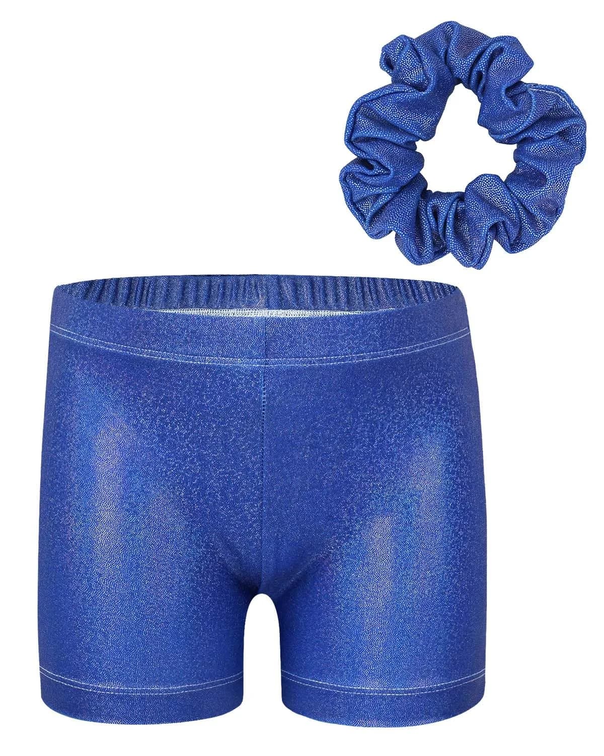 Gogokids Girls Sleeveless Sparkly Gymnastics Leotard Set with Shorts thumbnail 2