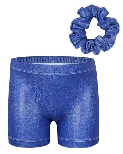 Gogokids Girls Sleeveless Sparkly Gymnastics Leotard Set with Shorts | Fitted, Breathable & Sparkling for Girls 3-4T thumbnail 2