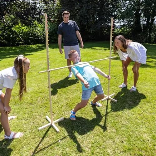 Grasshopper Games Limbo Classic Game, Wooden Set, Test Flexibility & Balance, Outdoor & Indoor Play, Travel Bag, Family Age 3+ thumbnail 6