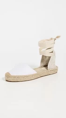 Soludos Women's Lauren Lace-Up Espadrilles Oasis White 8-8.5 Medium US | Comfortable & Chic thumbnail 4