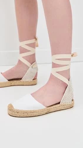 Soludos Women's Lauren Lace-Up Espadrilles Oasis White 8-8.5 Medium US | Comfortable & Chic thumbnail 2