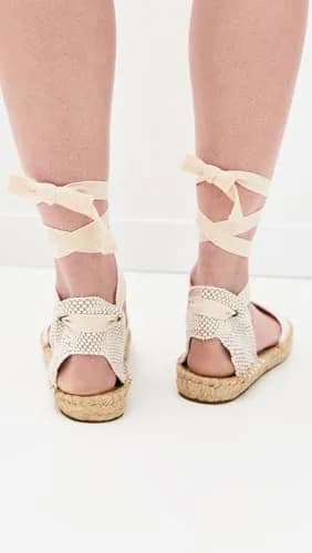 Soludos Women's Lauren Lace-Up Espadrilles Oasis White 8-8.5 Medium US | Comfortable & Chic thumbnail 3