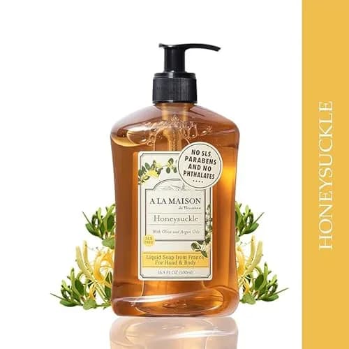 A LA MAISON French Liquid Hand Soap, Honeysuckle - Natural Hand Wash Made with Essential Oils - Biodegradable, Plant-Based, Vegan, Cruelty-Free, Alcohol & Paraben Free (16.9 oz, 6 Pack) thumbnail 2