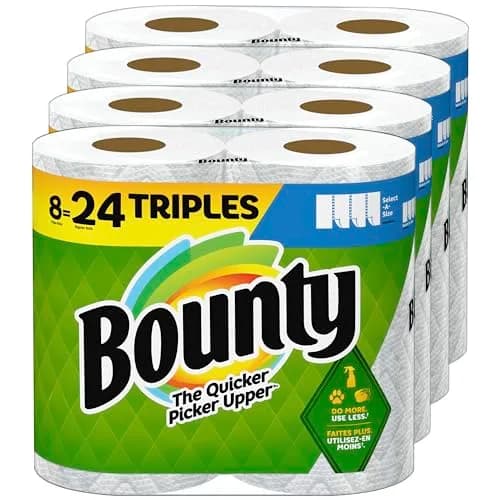 Bounty Select-A-Size Paper Towels, 8 Rolls (1080 Sheets Total) | 2-Ply Absorbent Sheets thumbnail 1