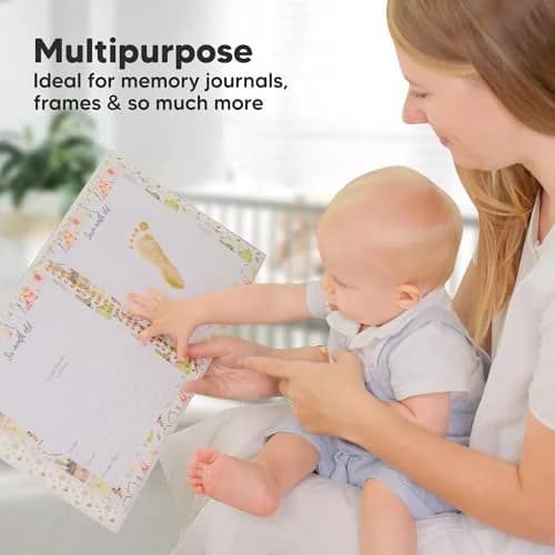 KeaBabies Inkless Baby Hand and Footprint Kit, Mess Free, 4 Pack, Gold/Silver | Safe & Easy Keepsake Creation thumbnail 8
