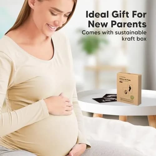KeaBabies Inkless Baby Hand and Footprint Kit, Mess Free, 4 Pack, Gold/Silver | Safe & Easy Keepsake Creation thumbnail 9
