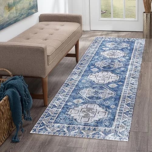 WESTLOOM Runner Rug 2x6 Feet | Washable Non-Slip Vintage Medallion (70-120 chars) thumbnail 1