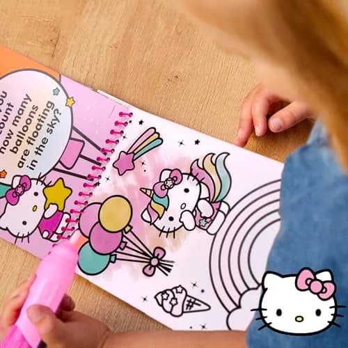 Hello Kitty Aqua Art Pad 4 Art Pages | Mess-Free Water Reveal Activity Pad with Brush Set thumbnail 5