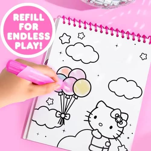 Hello Kitty Aqua Art Pad 4 Art Pages | Mess-Free Water Reveal Activity Pad with Brush Set thumbnail 6