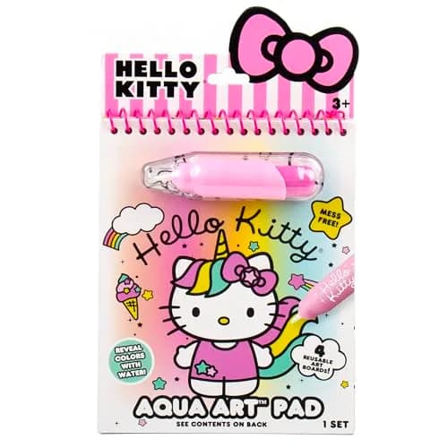 Hello Kitty Aqua Art Pad 4 Art Pages | Mess-Free Water Reveal Activity Pad with Brush Set thumbnail 1