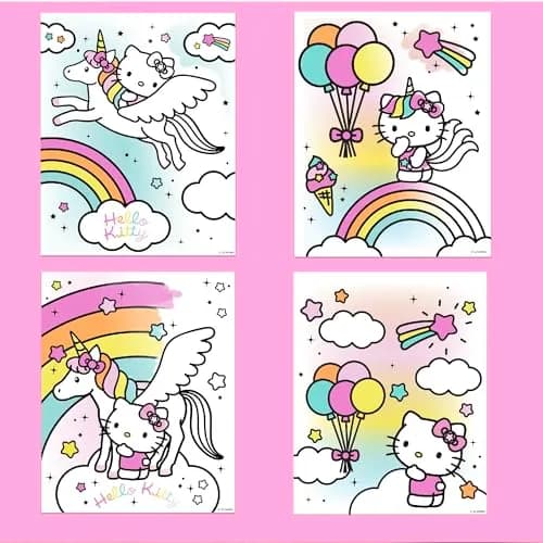 Hello Kitty Aqua Art Pad 4 Art Pages | Mess-Free Water Reveal Activity Pad with Brush Set thumbnail 3