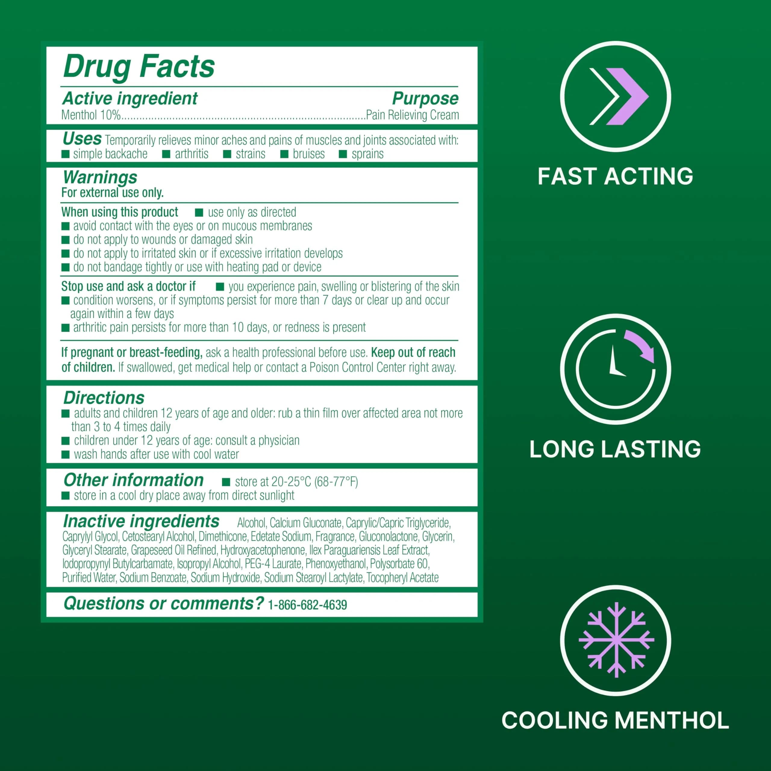 Biofreeze Overnight Pain Relief Cream Lavender-Scented Menthol 88.7 ml (3 Fl Oz) | Trusted by Clinicians for Muscle & Joint Pain - view 5