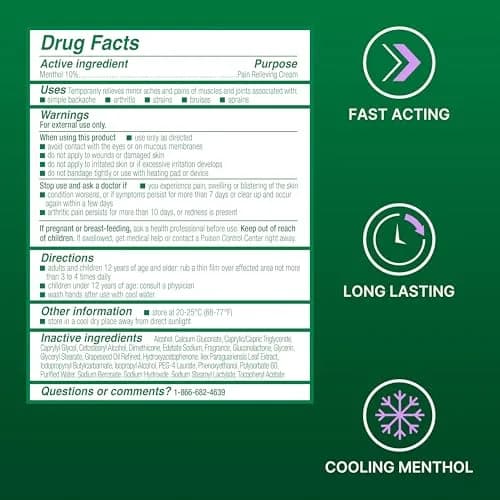 Biofreeze Overnight Pain Relief Cream Lavender-Scented Menthol 88.7 ml (3 Fl Oz) | Trusted by Clinicians for Muscle & Joint Pain thumbnail 5