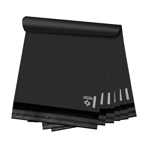 KKBESTPACK 7.5x10.5 Inch Poly Mailers (100 Pack, Black) | USA Imported Value Pack for Small Business Shipping thumbnail 1